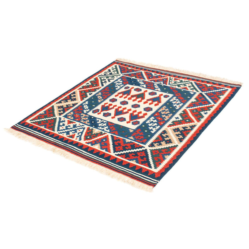 Tapis Kelim - Oriental carré  - 101 x 101 cm - beige