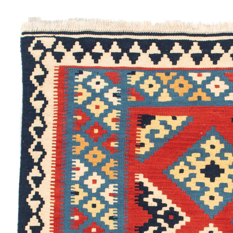 Tapis Kelim - Oriental carré  - 105 x 105 cm - rouge