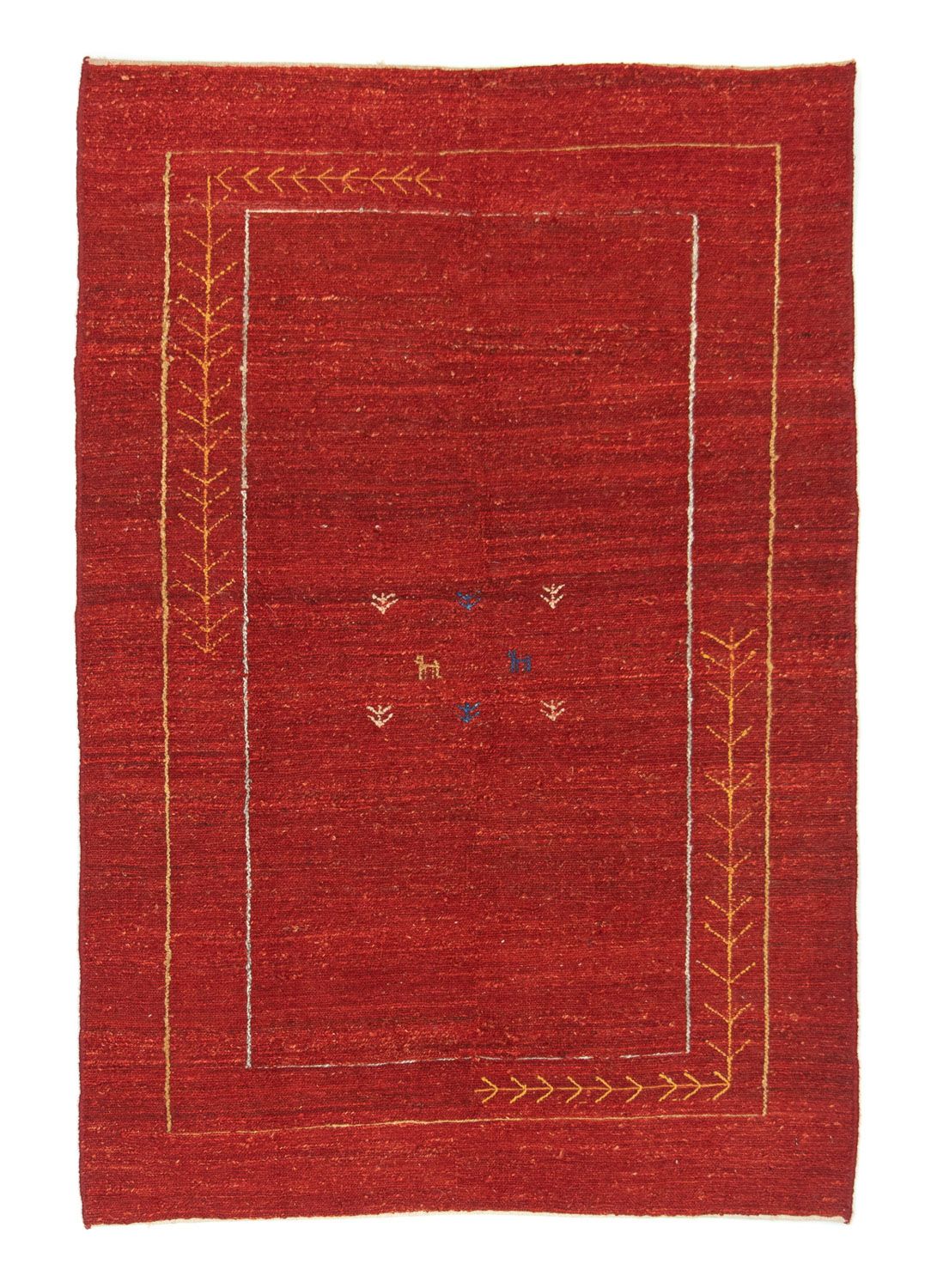 Tapis Gabbeh - Persan - 167 x 111 cm - rouge