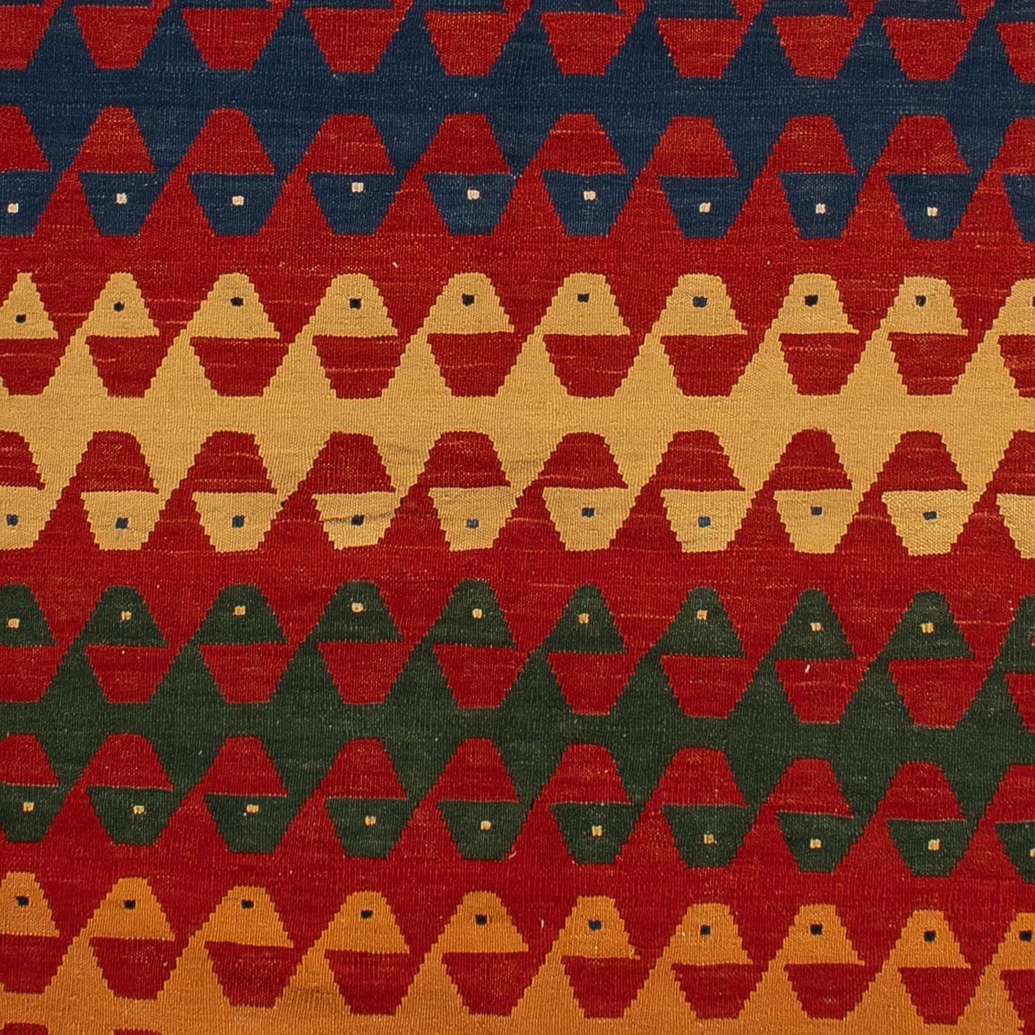 Tapis de couloir Tapis Kelim - Oriental - 297 x 149 cm - rouge foncé