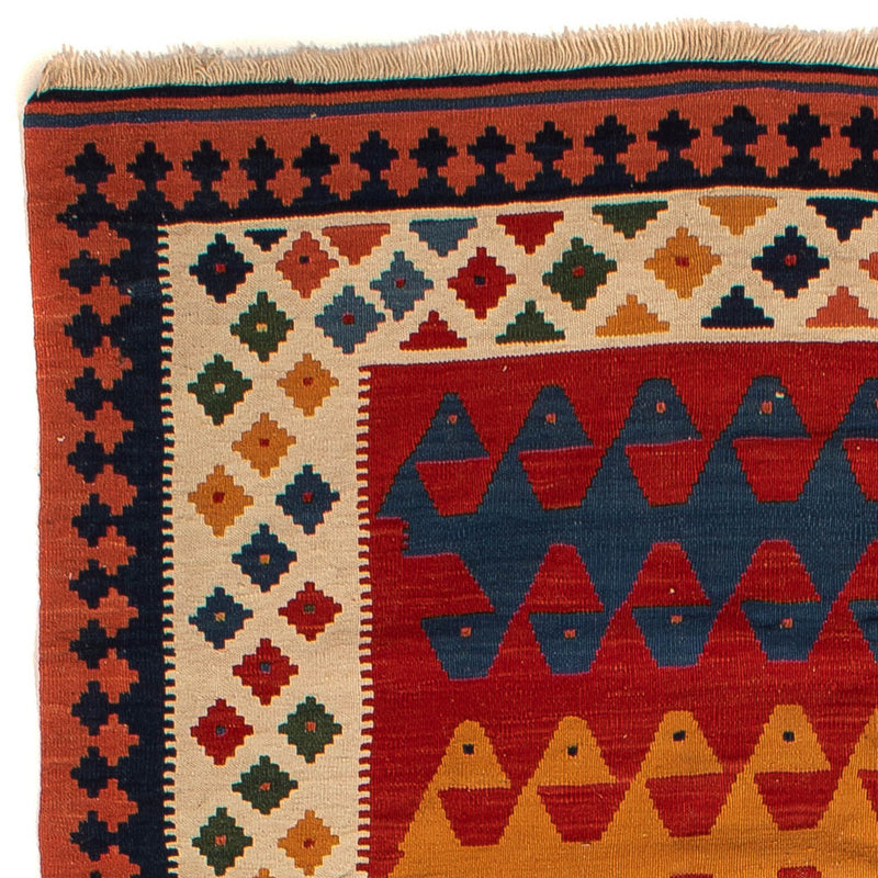 Tapis de couloir Tapis Kelim - Oriental - 297 x 149 cm - rouge foncé