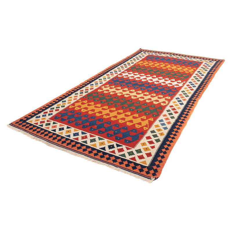 Tapis de couloir Tapis Kelim - Oriental - 297 x 149 cm - rouge foncé