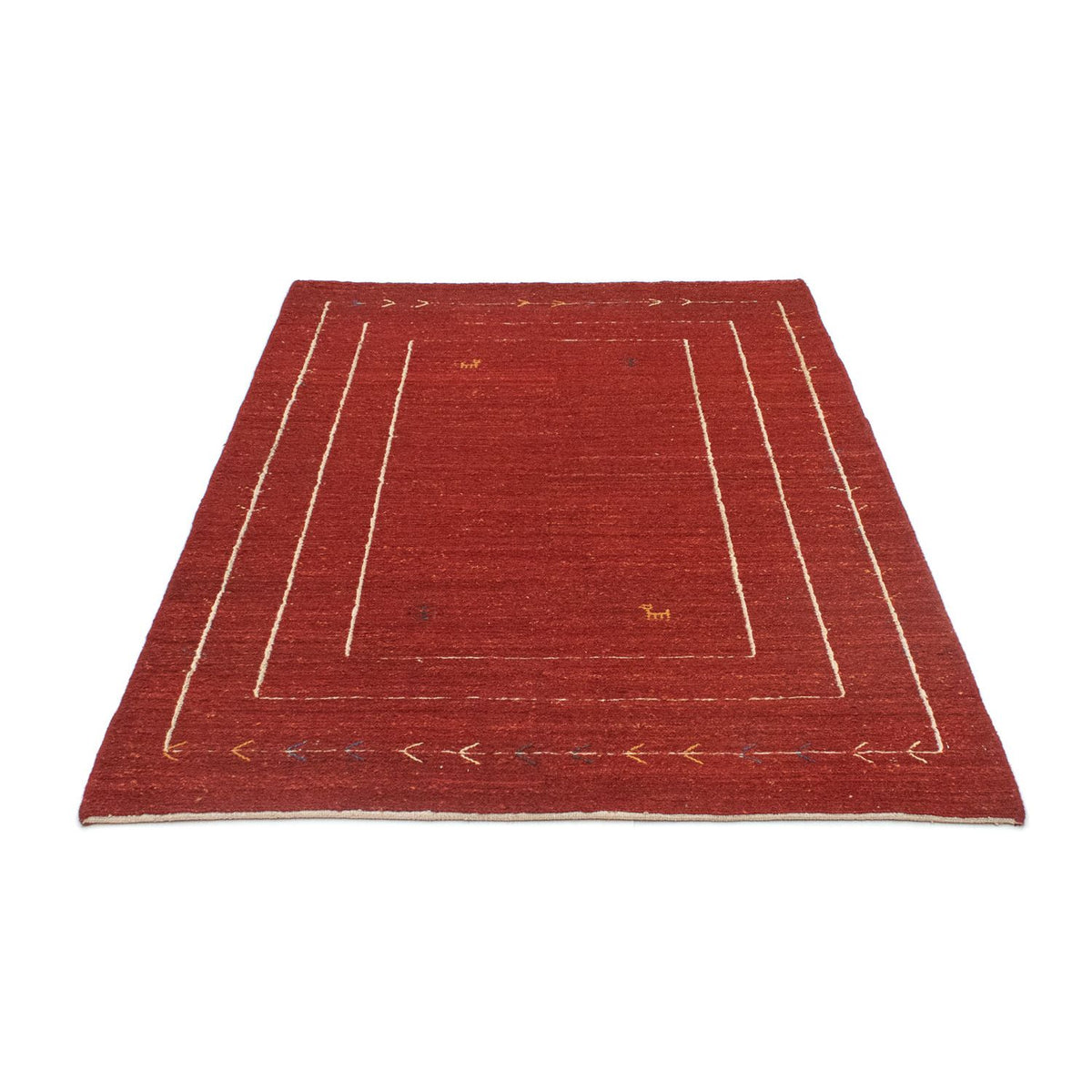 Tapis Gabbeh - Persan - 173 x 114 cm - rouge