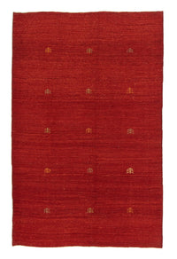 Tapis Gabbeh - Persan - 186 x 120 cm - rouge