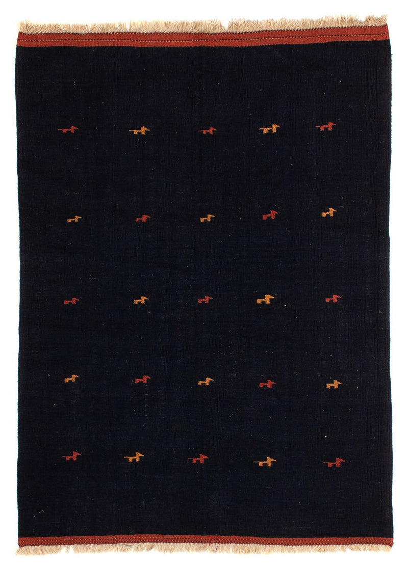 Tapis Kelim - Oriental - 206 x 150 cm - bleu foncé