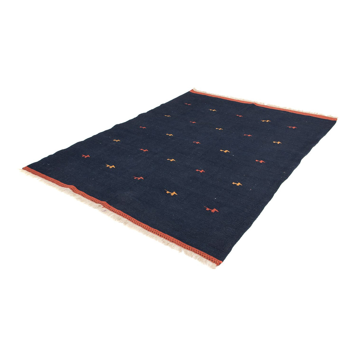 Tapis Kelim - Oriental - 206 x 150 cm - bleu foncé