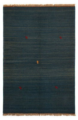 Tapis Kelim - Oriental - 203 x 146 cm - bleu foncé