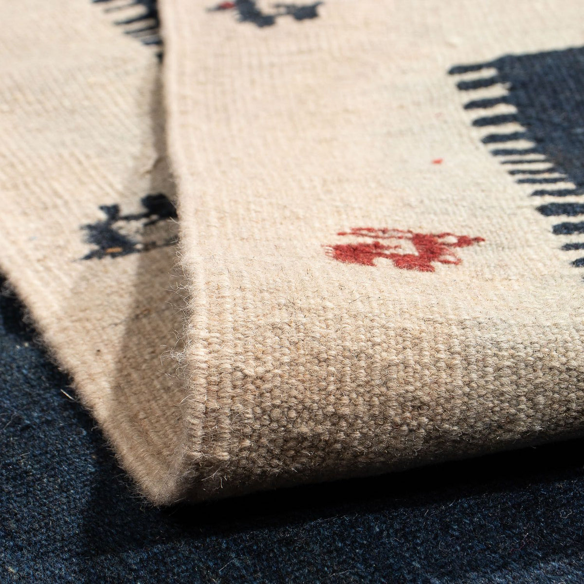 Tapis Kelim - Oriental - 200 x 152 cm - bleu foncé