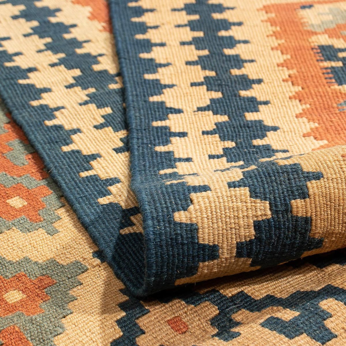 Tapis Kelim - Oriental - 185 x 152 cm - marron clair