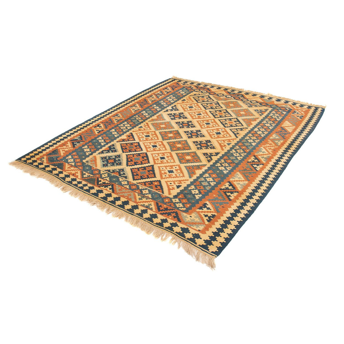 Tapis Kelim - Oriental - 185 x 152 cm - marron clair