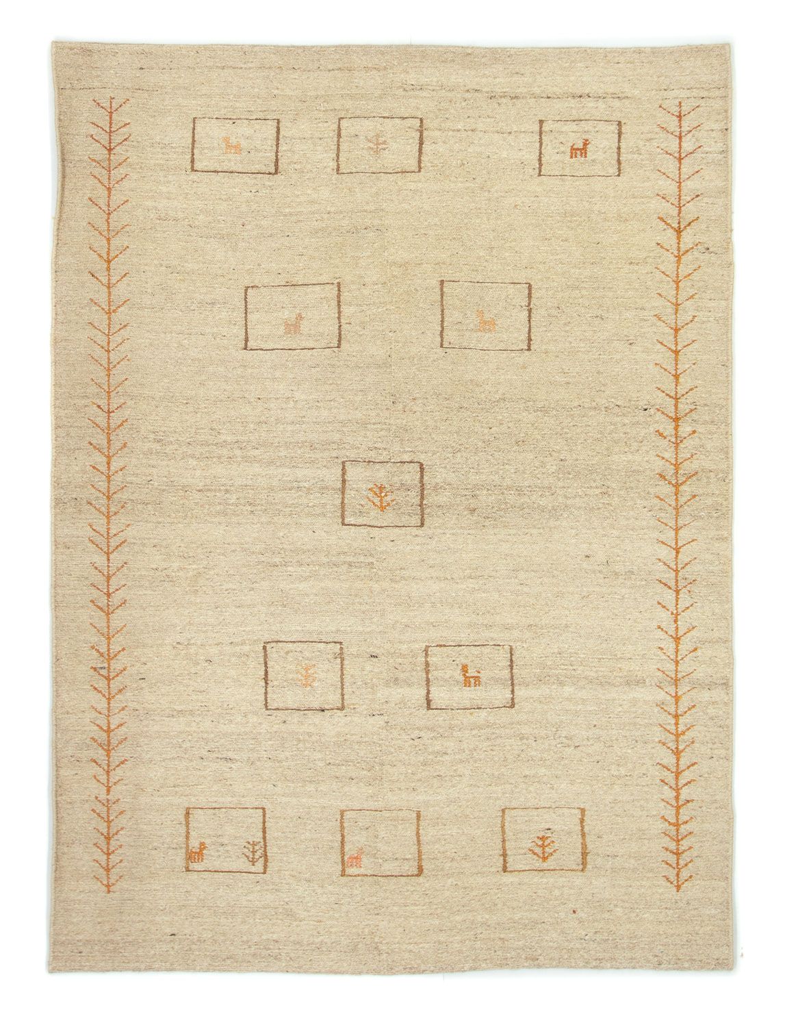 Tapis Gabbeh - Persan - 188 x 139 cm - beige