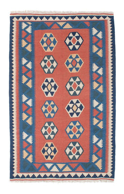 Tapis Kelim - Oriental - 191 x 122 cm - bleu foncé