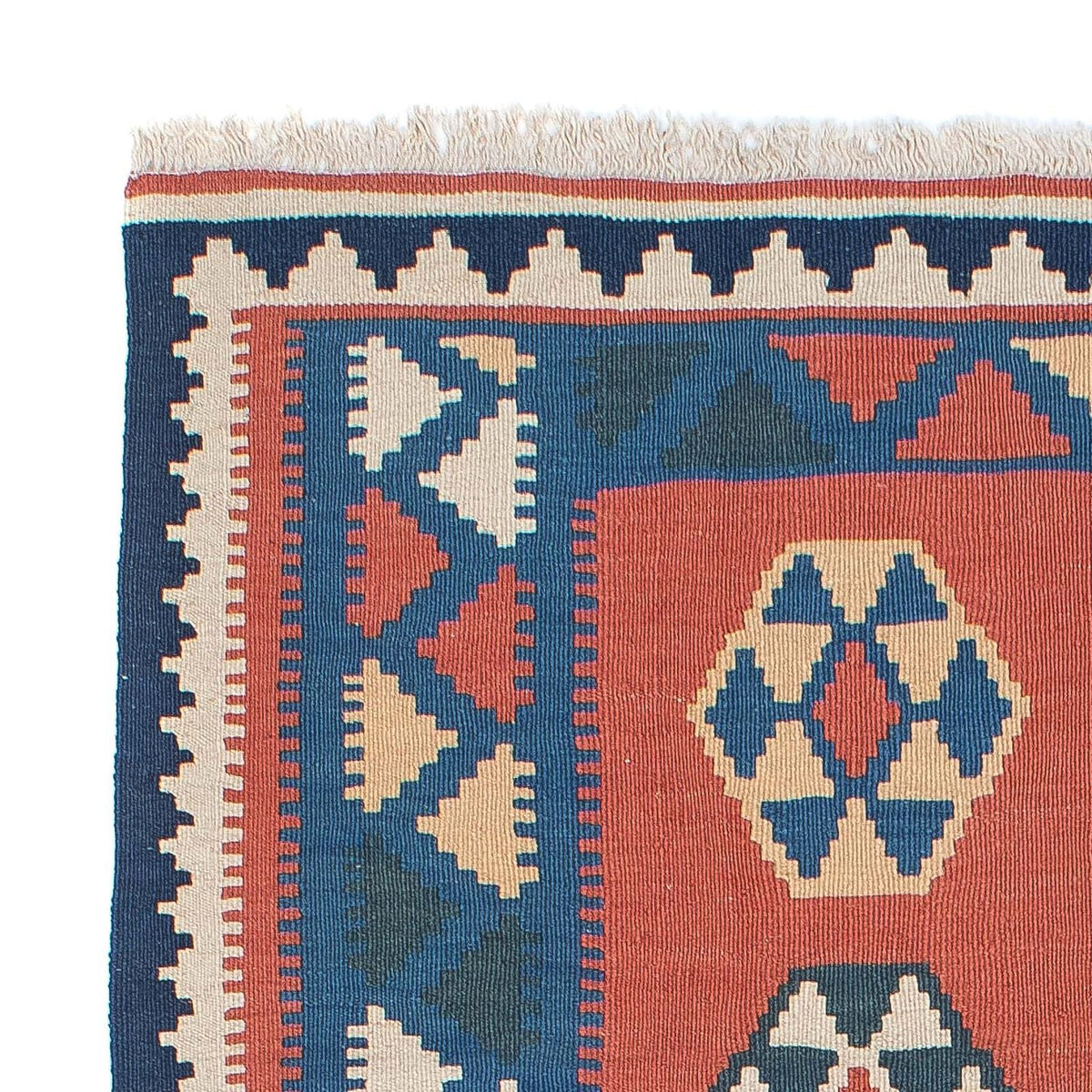 Tapis Kelim - Oriental - 191 x 122 cm - bleu foncé