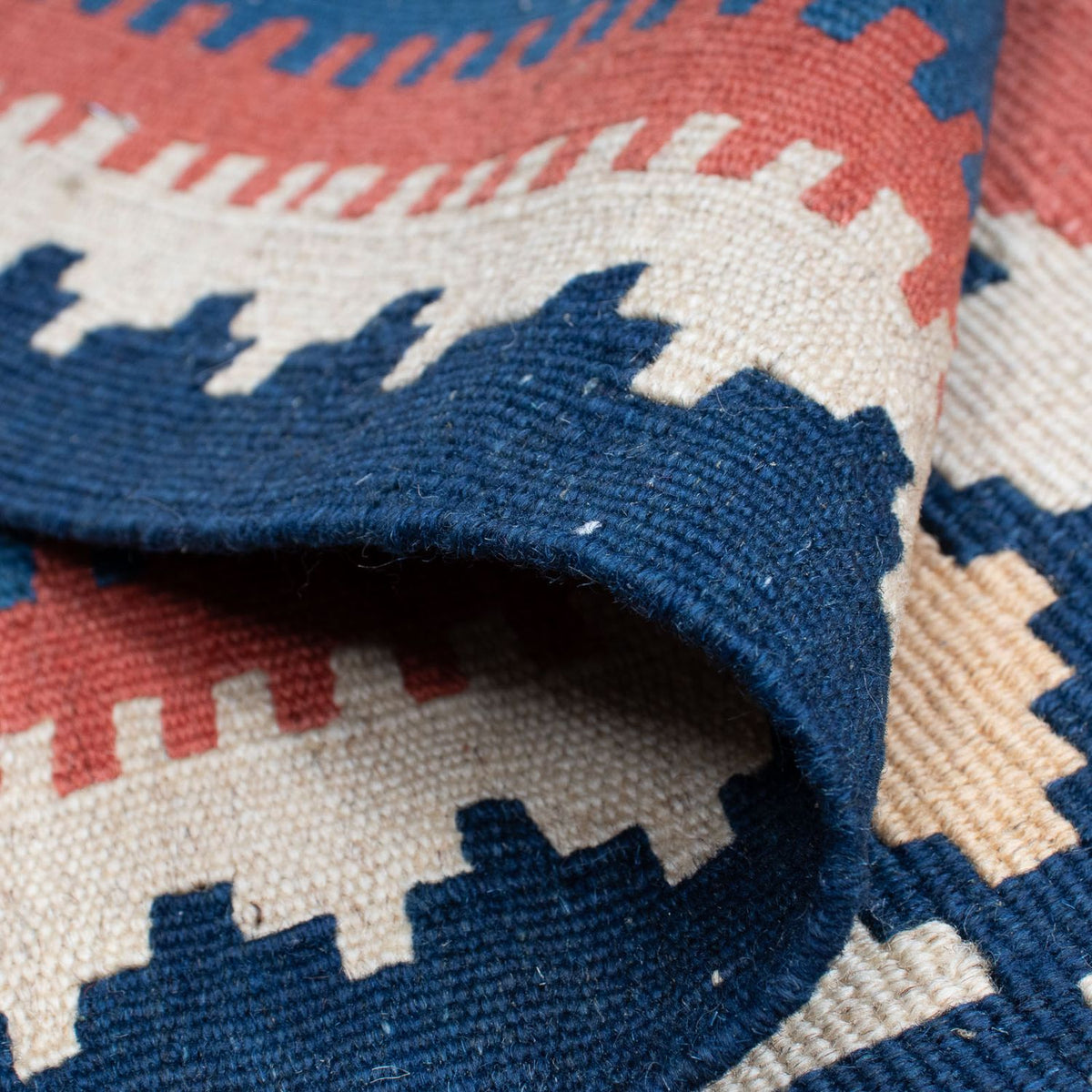 Tapis Kelim - Oriental - 191 x 122 cm - bleu foncé