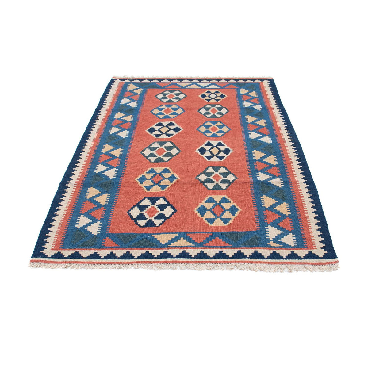 Tapis Kelim - Oriental - 191 x 122 cm - bleu foncé