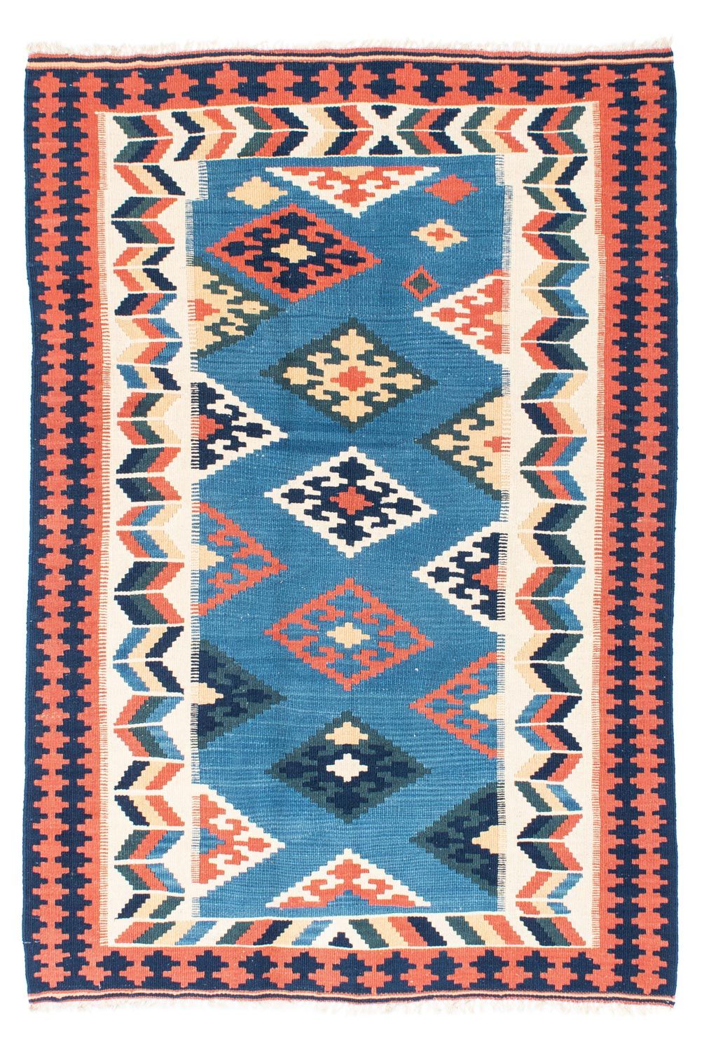 Tapis Kelim - Oriental - 194 x 133 cm - bleu