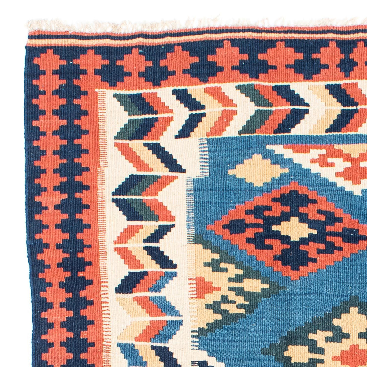 Tapis Kelim - Oriental - 194 x 133 cm - bleu