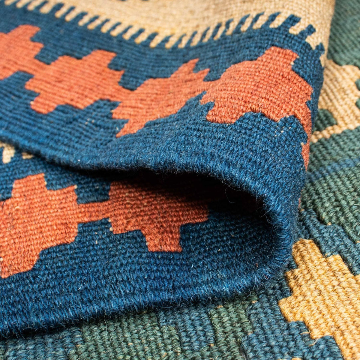 Tapis Kelim - Oriental - 198 x 121 cm - bleu