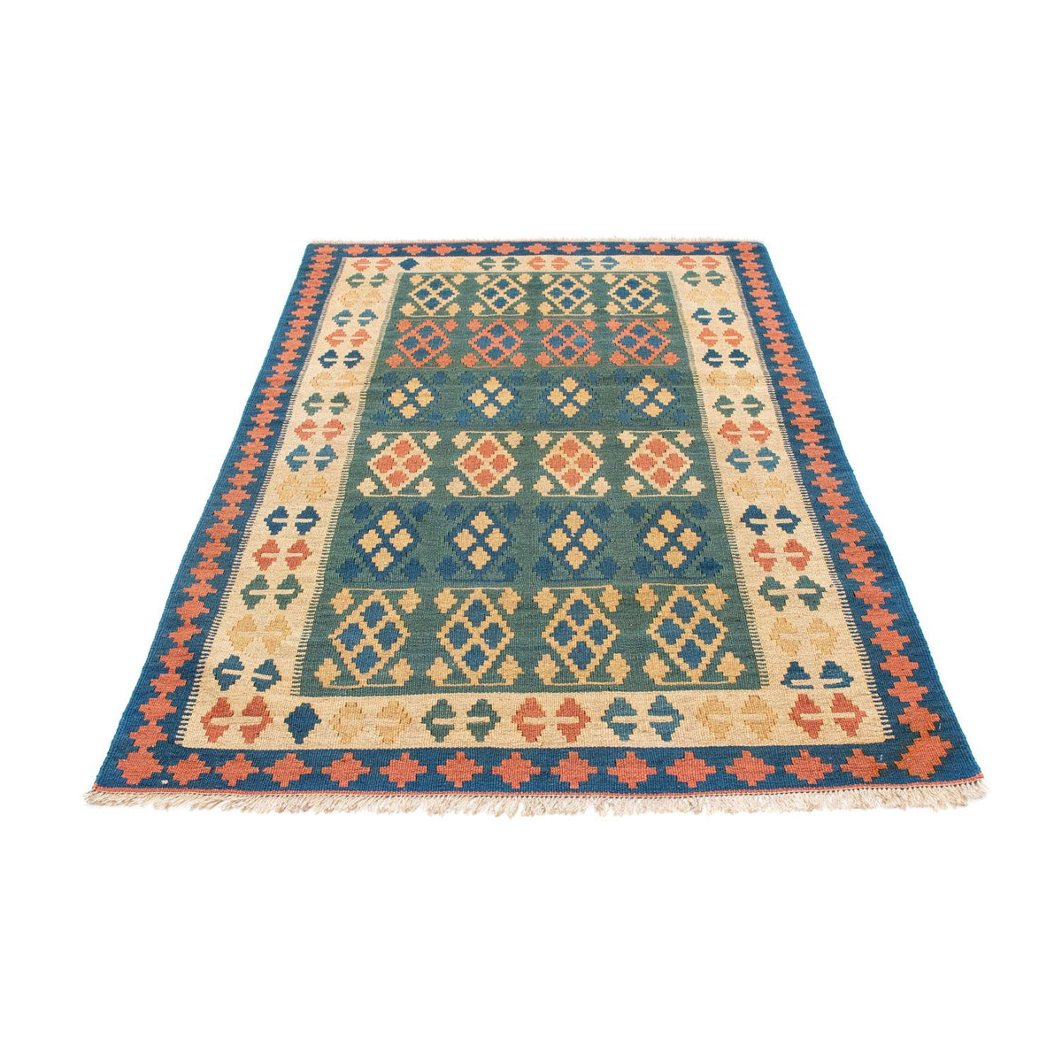 Tapis Kelim - Oriental - 198 x 121 cm - bleu
