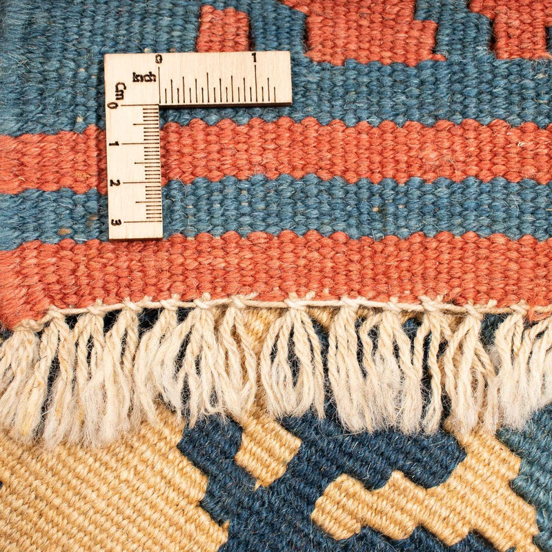 Tapis Kelim - Oriental carré  - 212 x 198 cm - bleu