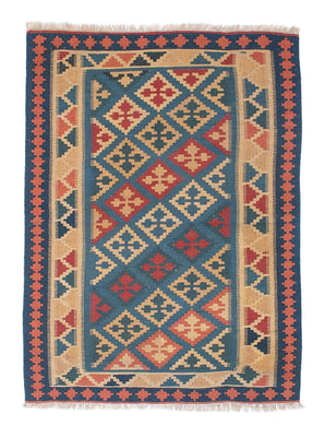 Tapis Kelim - Oriental - 168 x 118 cm - bleu