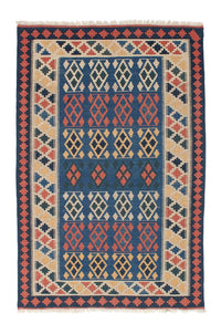 Tapis Kelim - Oriental - 180 x 114 cm - bleu