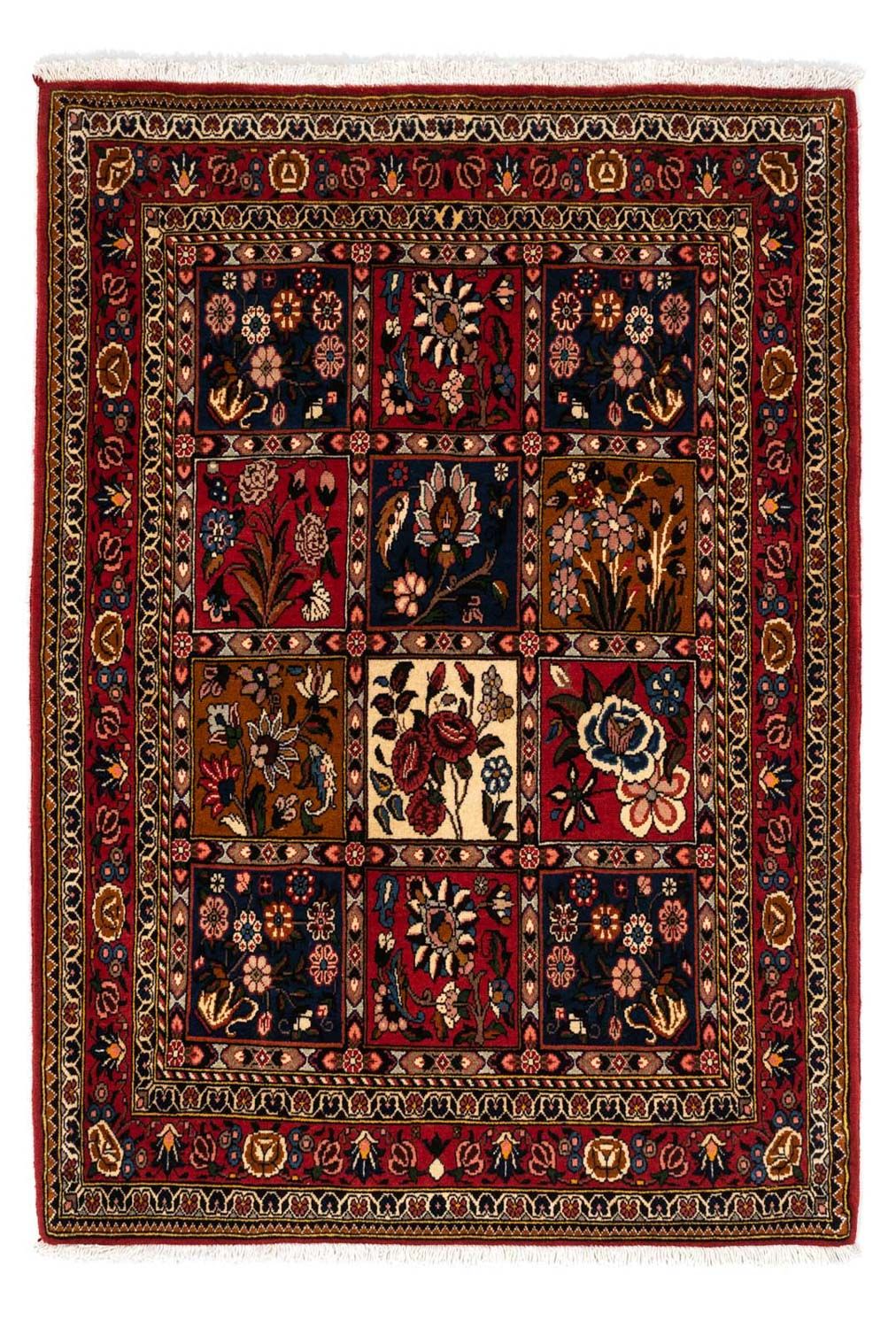 Tapis persan - Nomadic - 158 x 112 cm - rouge foncé