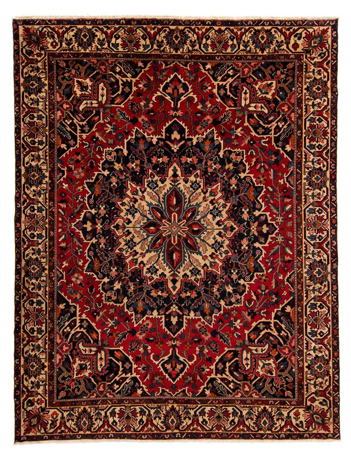 Tapis persan - Nomadic - 364 x 312 cm - rouge foncé