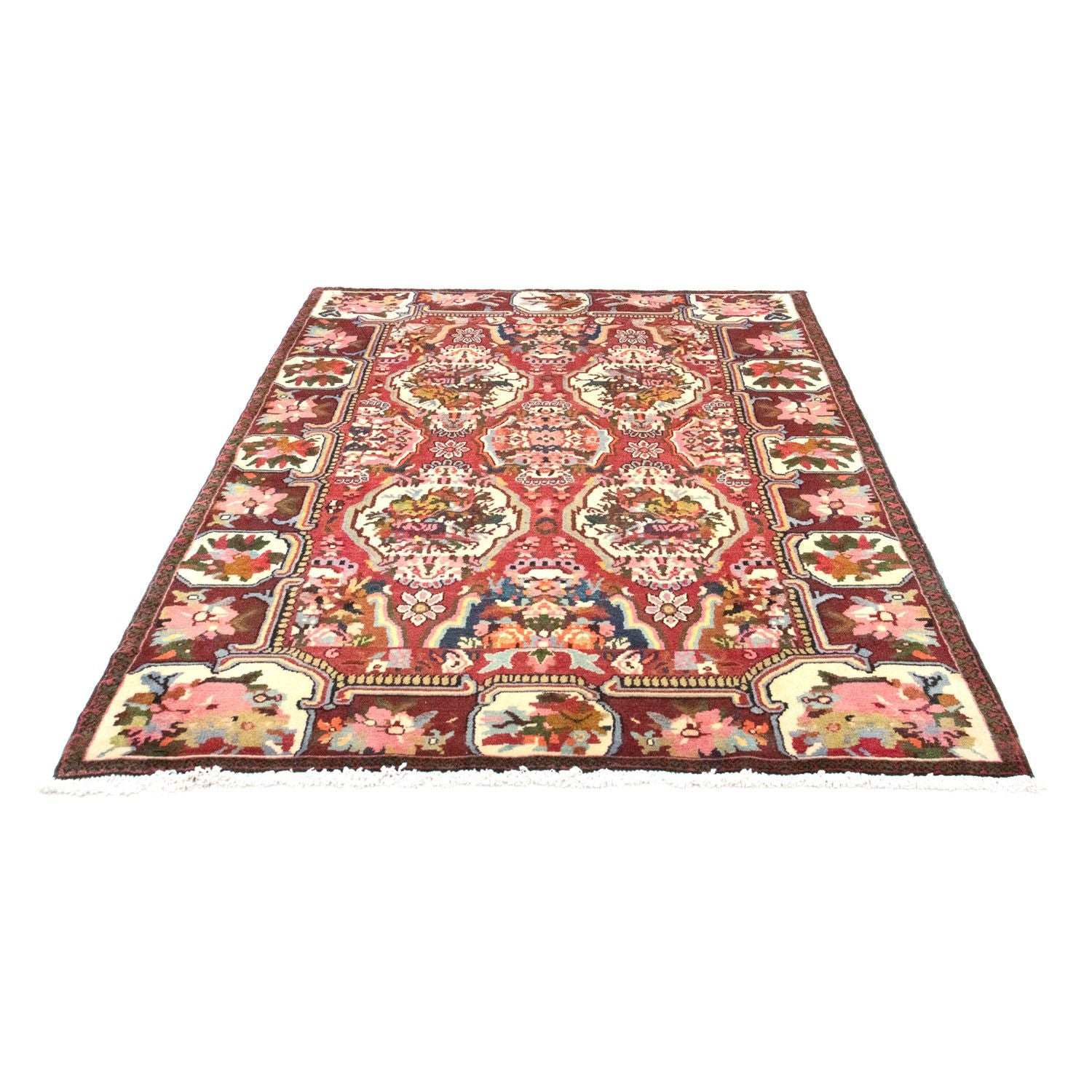 Tapis persan - Nomadic - 197 x 136 cm - rouge foncé