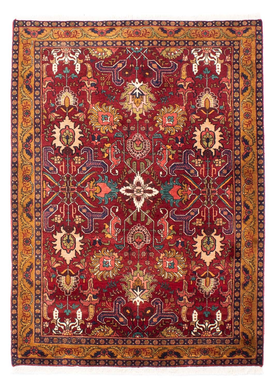 Tapis persan - Nomadic - 191 x 138 cm - rouge foncé