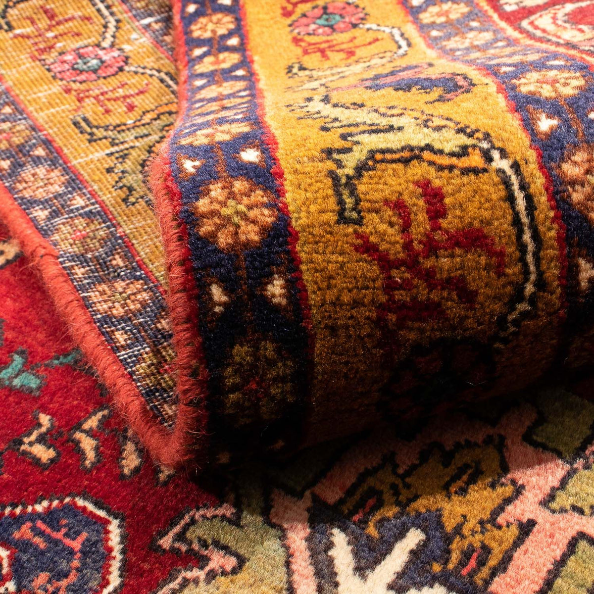 Tapis persan - Nomadic - 191 x 138 cm - rouge foncé