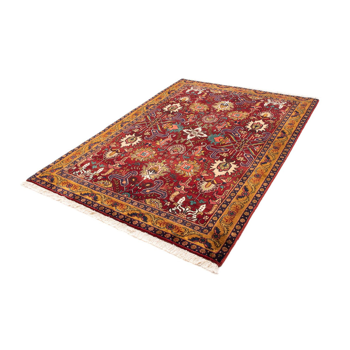 Tapis persan - Nomadic - 191 x 138 cm - rouge foncé