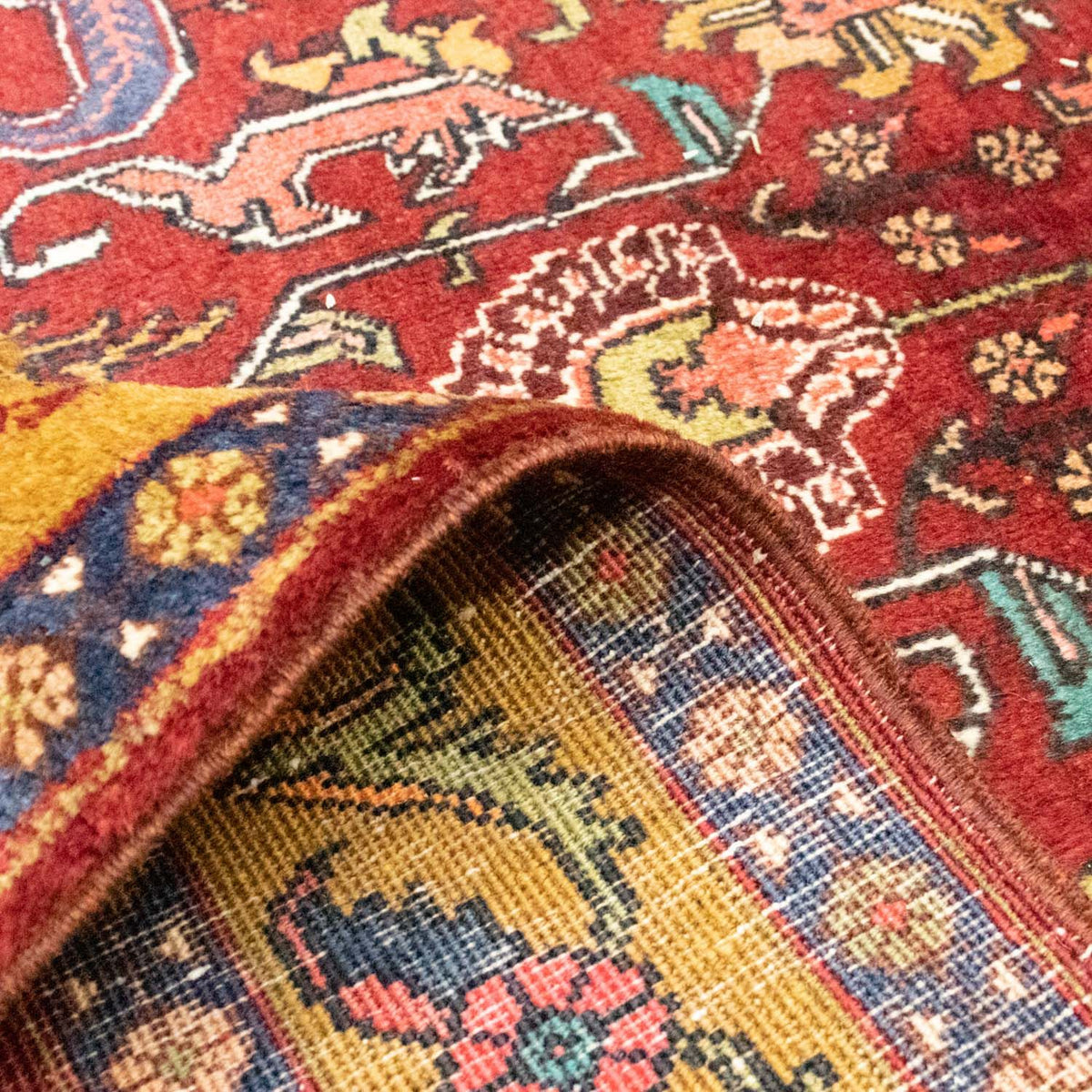 Tapis persan - Nomadic - 189 x 143 cm - rouge