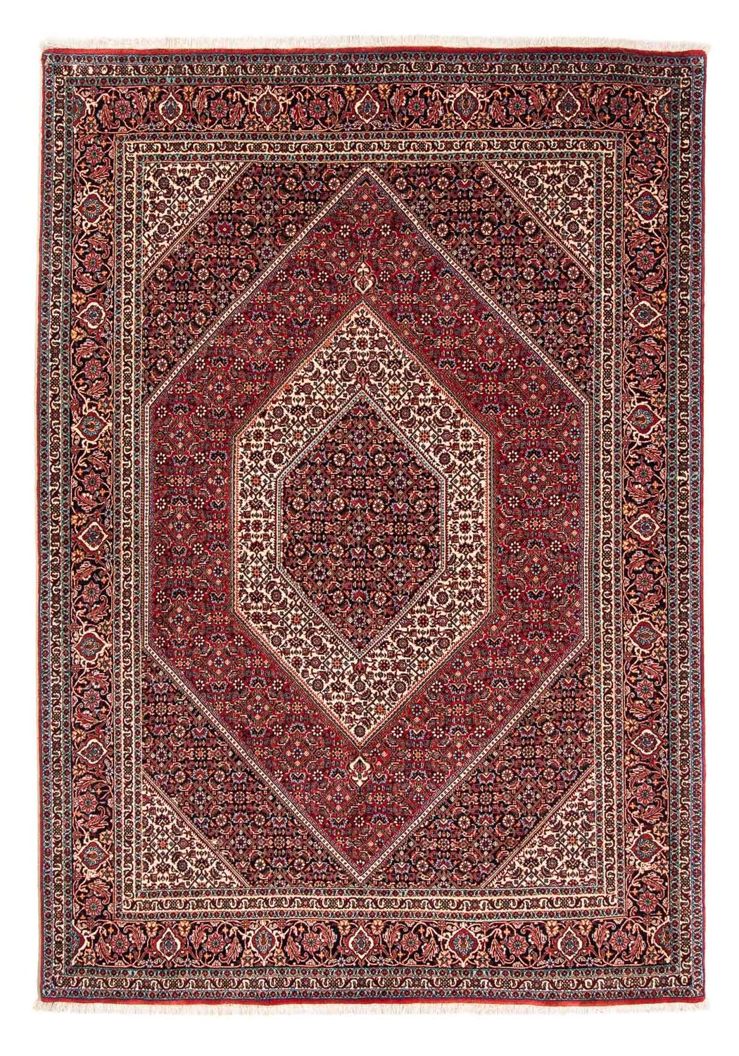 Tapis persan - Bidjar - 237 x 173 cm - rouge foncé