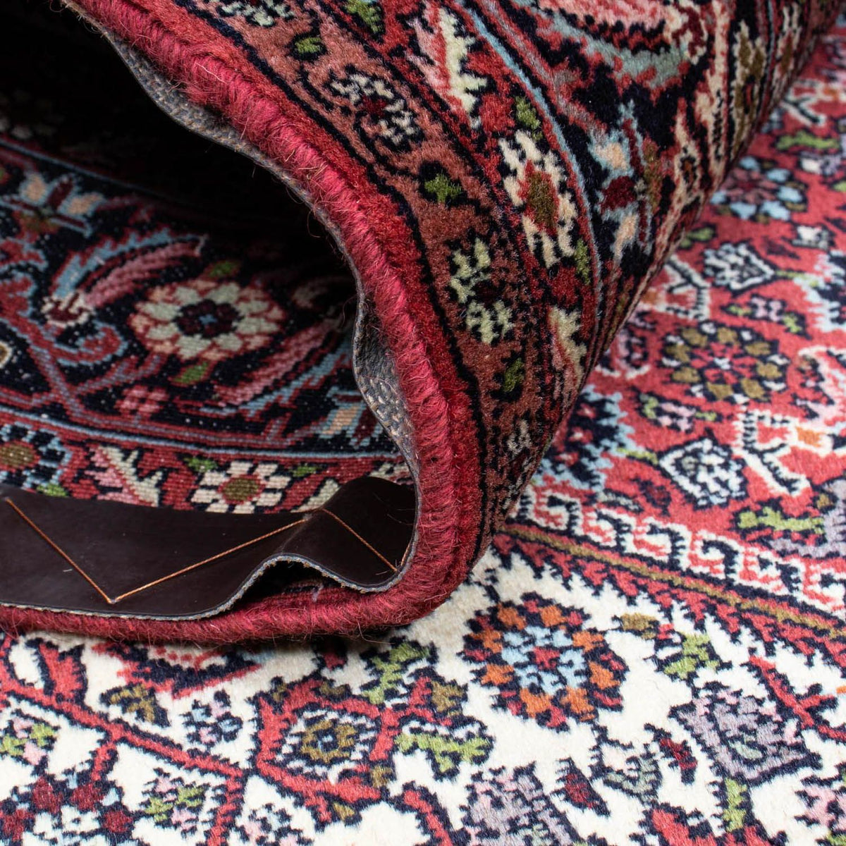 Tapis persan - Bidjar - 222 x 136 cm - bleu foncé