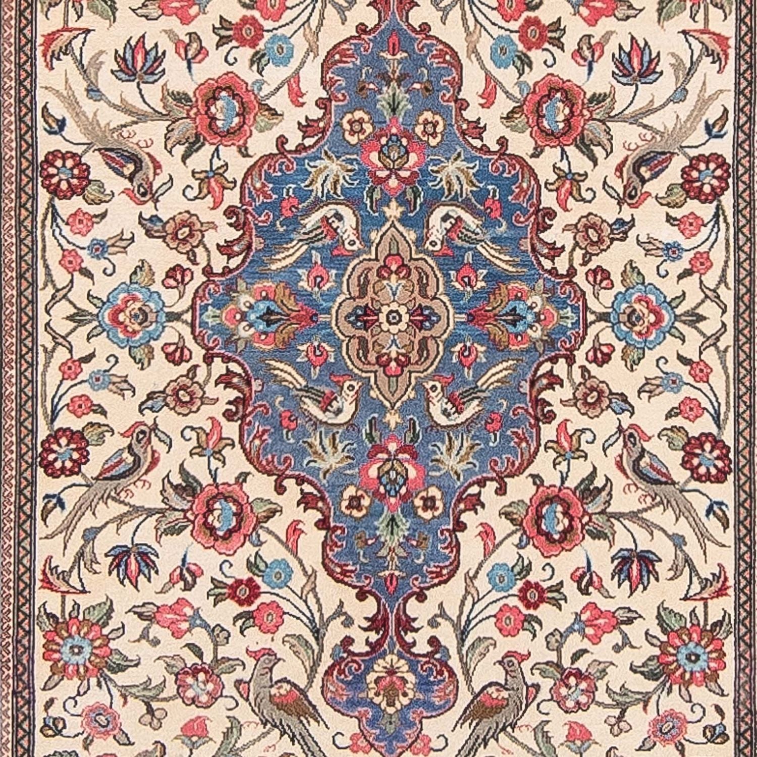 Tapis de couloir Tapis persan - Tabriz - 143 x 105 cm - beige