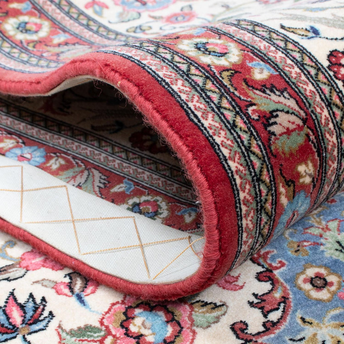 Tapis de couloir Tapis persan - Tabriz - 143 x 105 cm - beige