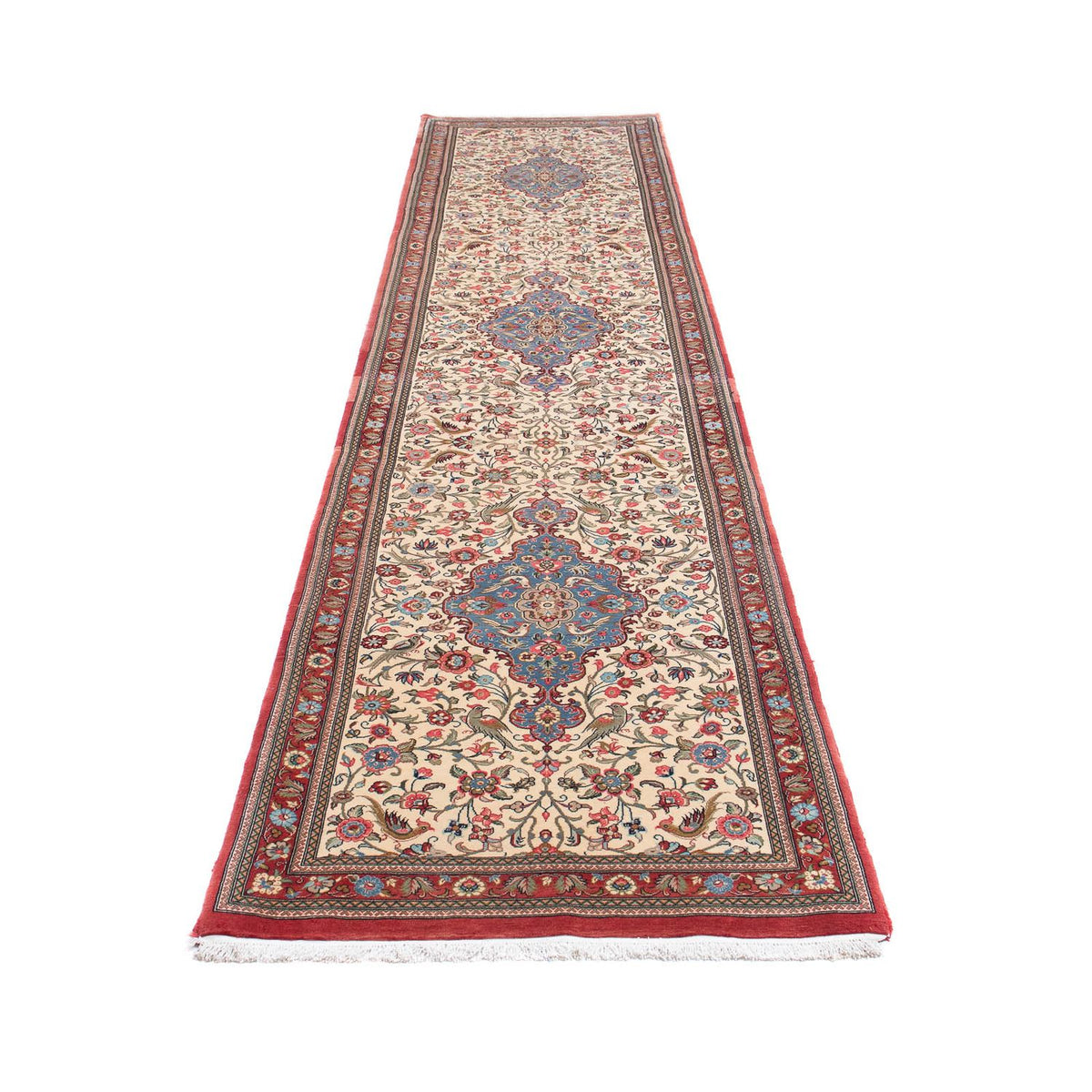 Tapis de couloir Tapis persan - Tabriz - 143 x 105 cm - beige