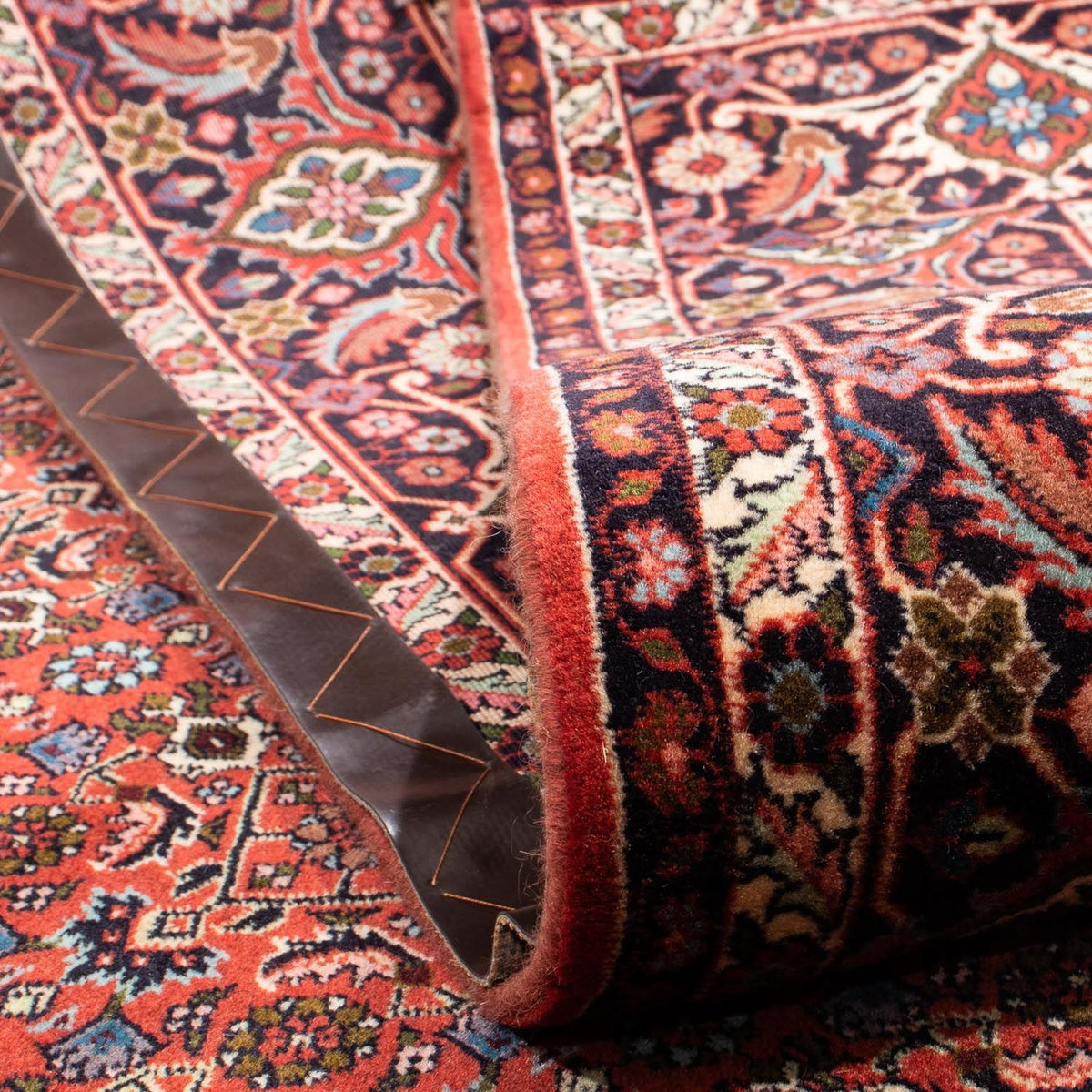 Tapis persan - Bidjar - 284 x 200 cm - rouge foncé