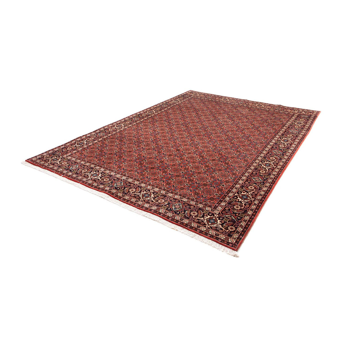 Tapis persan - Bidjar - 284 x 200 cm - rouge foncé