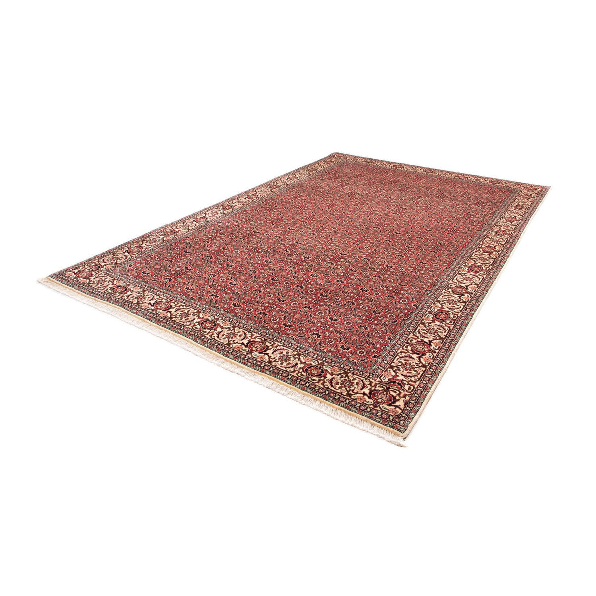 Tapis persan - Bidjar - 305 x 198 cm - rouge foncé