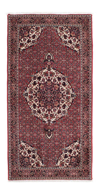 Tapis de couloir Tapis persan - Bidjar - 194 x 100 cm - rouge foncé