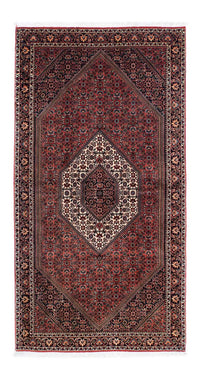 Tapis de couloir Tapis persan - Bidjar - 205 x 102 cm - rouge foncé