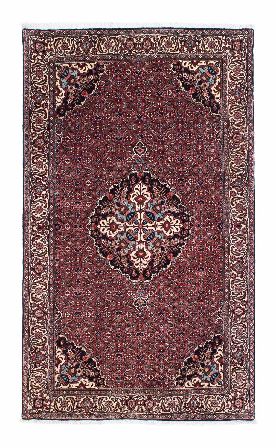 Tapis persan - Bidjar - 194 x 114 cm - rouge foncé