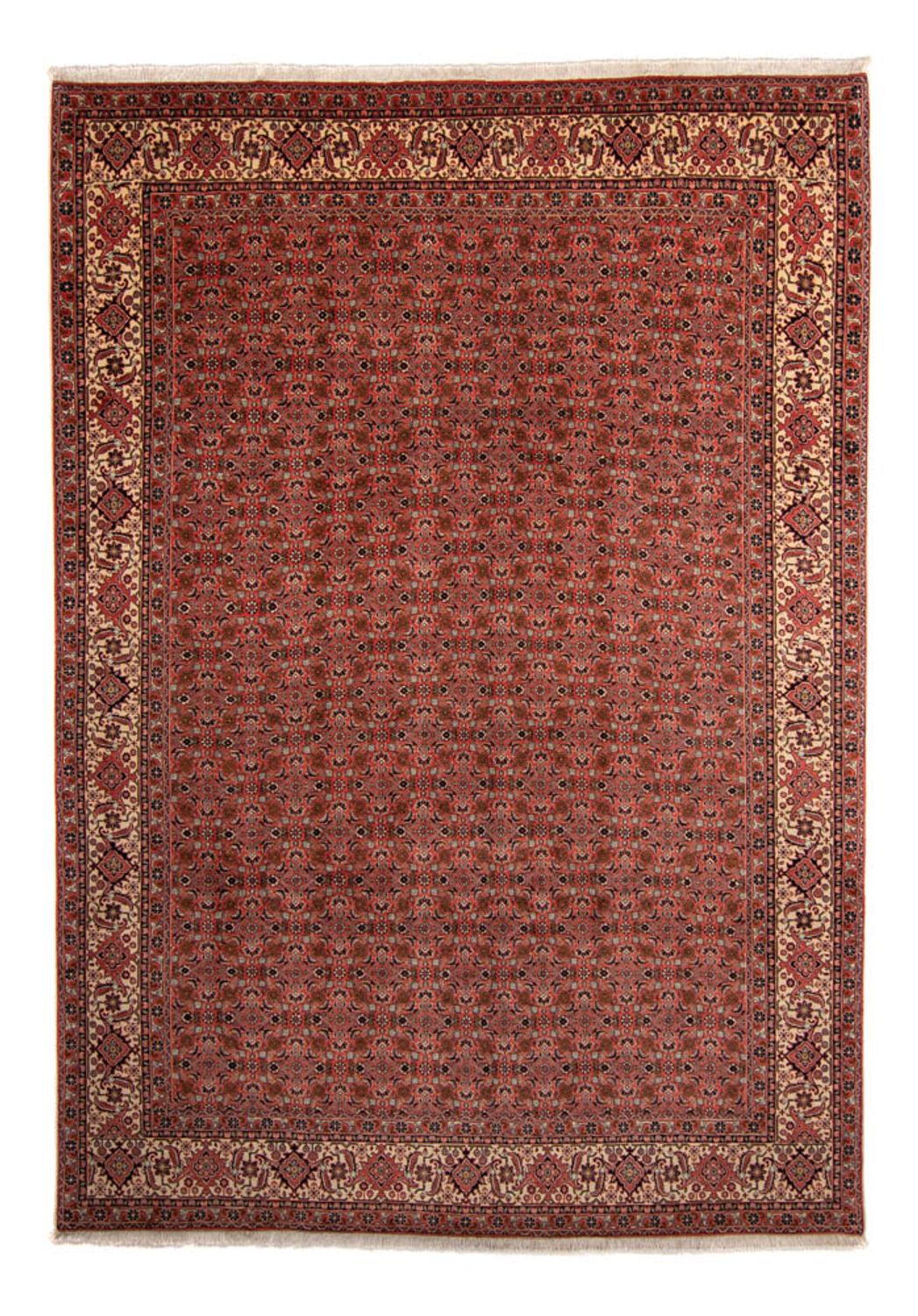 Tapis persan - Bidjar - 357 x 248 cm - rouge foncé