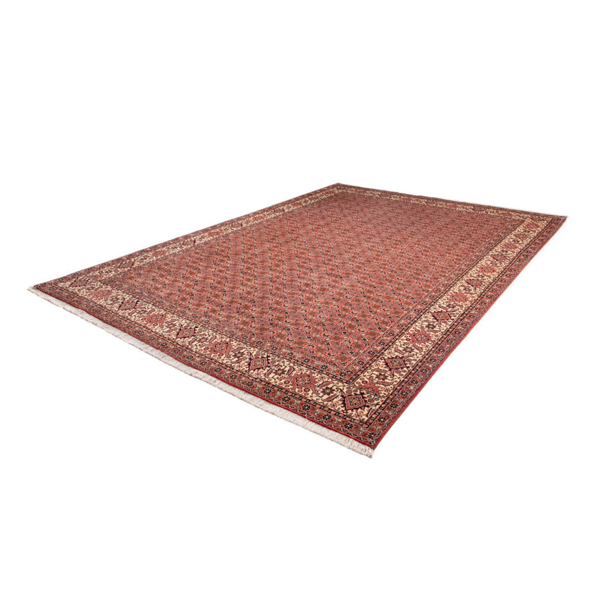 Tapis persan - Bidjar - 357 x 248 cm - rouge foncé