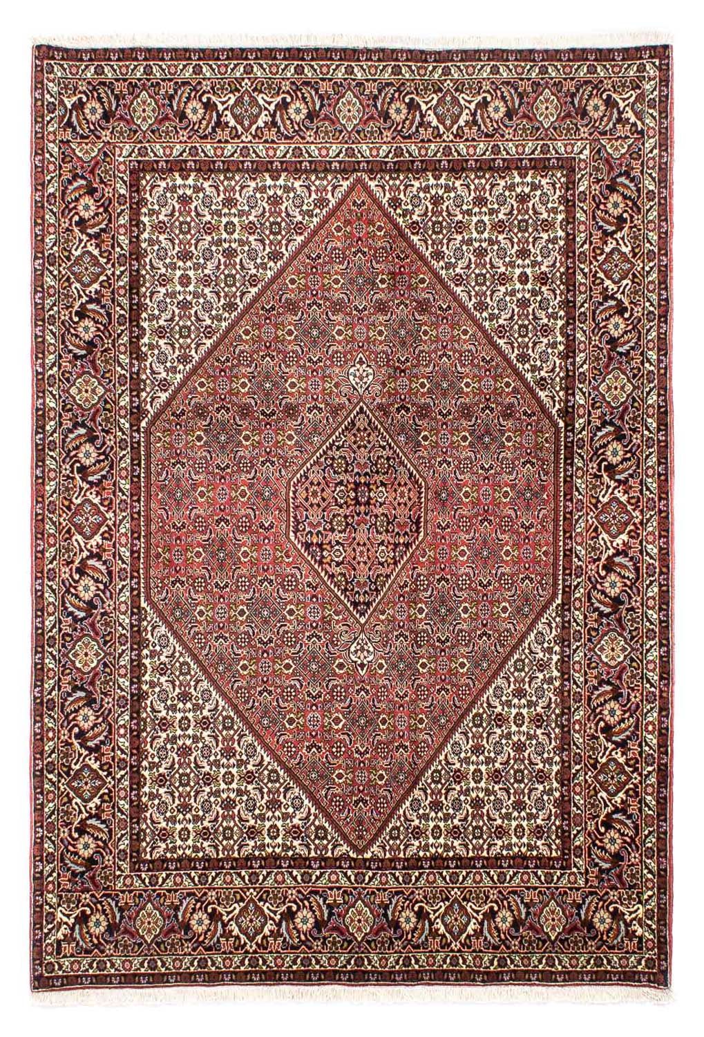 Tapis persan - Bidjar - 251 x 174 cm - rouge clair