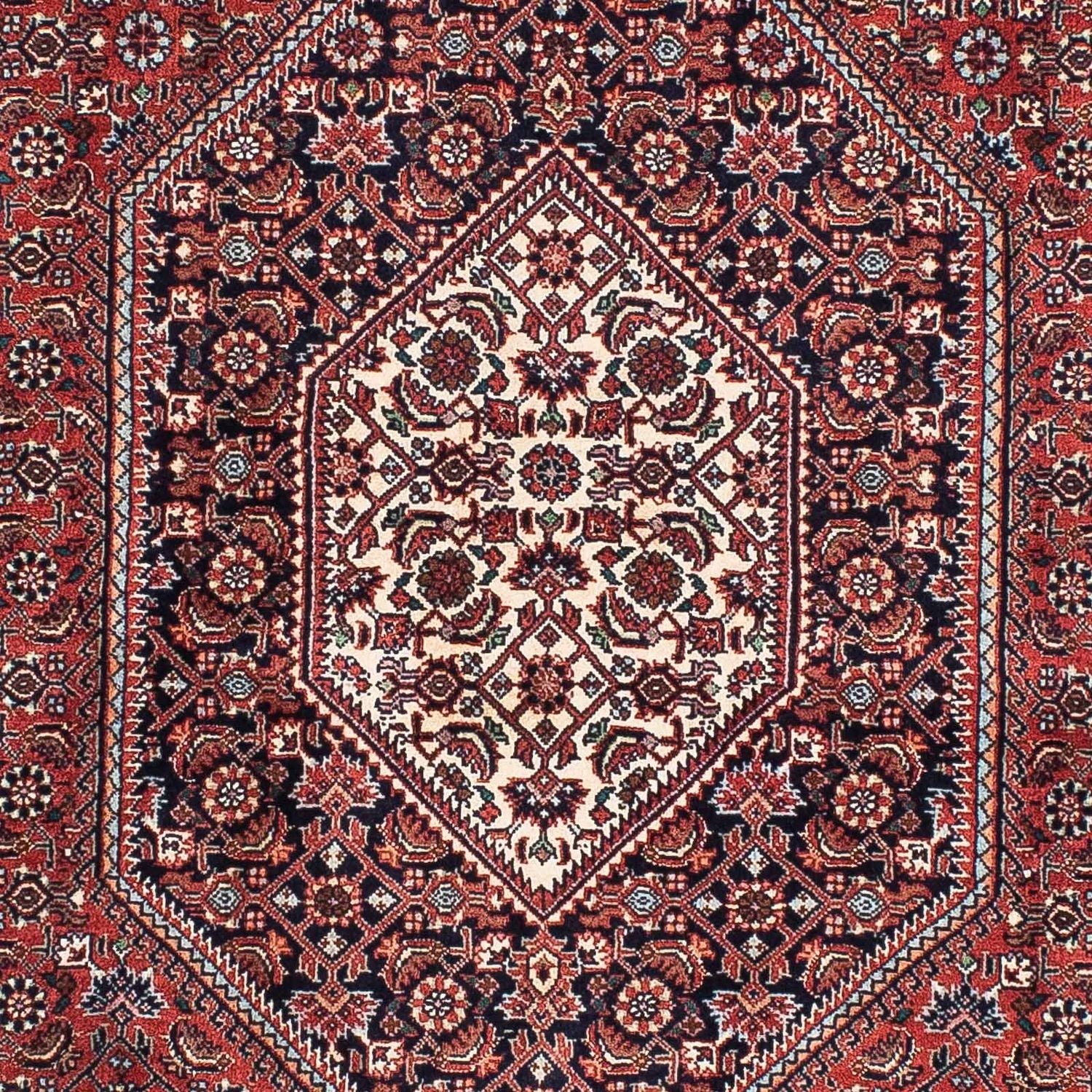 Tapis de couloir Tapis persan - Bidjar - 201 x 100 cm - bleu foncé