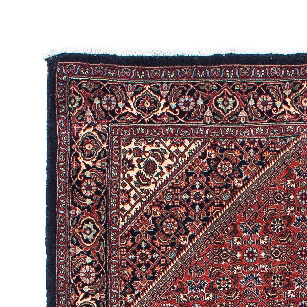 Tapis de couloir Tapis persan - Bidjar - 201 x 100 cm - bleu foncé