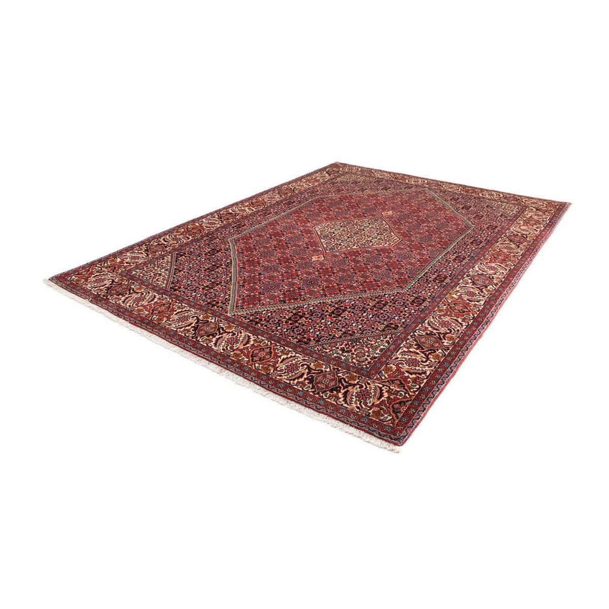 Tapis persan - Bidjar - 290 x 206 cm - rouge foncé